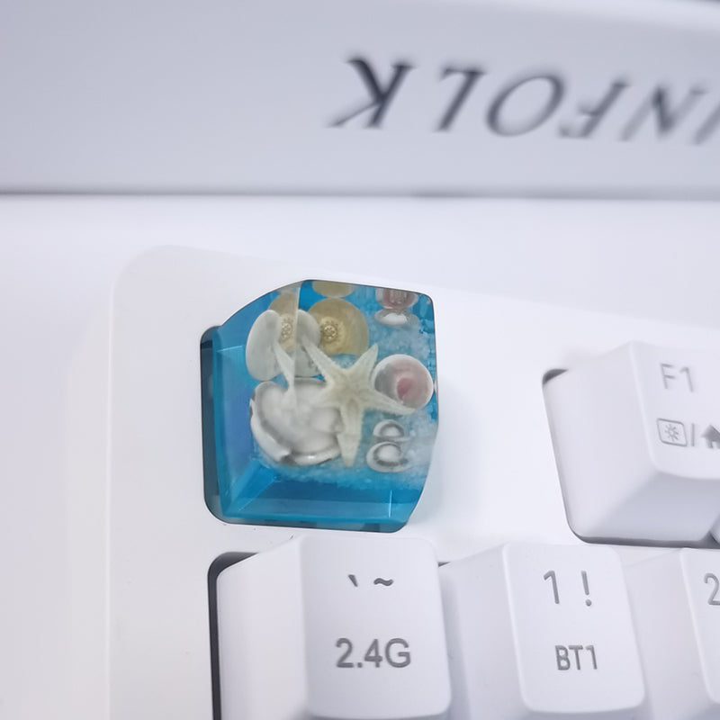 DIY Resin Keycaps, Beautiful Crafts, Sea Style